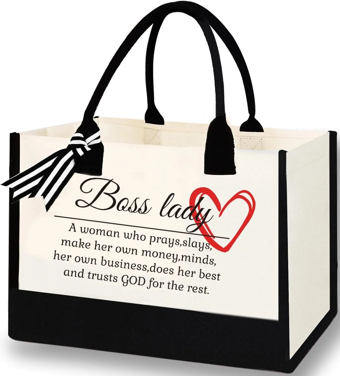 Canvas Tote Bag for Mom Nurse Teacher Boss Lady Dog Mom Christmas Birthday Gifts for Women Lady for Shopping