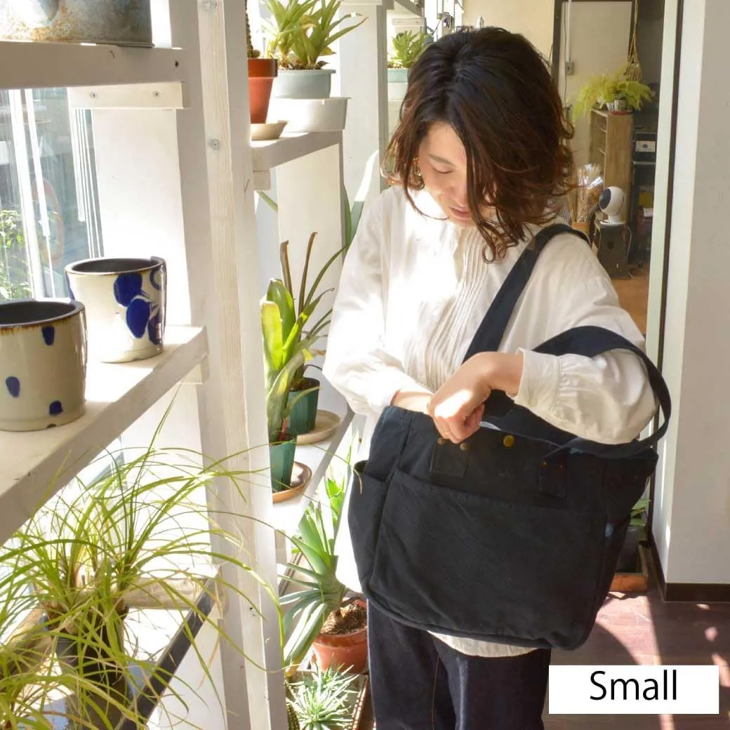 Canvas Work Tote Bag Cotton100% japan Washable Sholder hand Large capacity Shopping Bag (VC-3)
