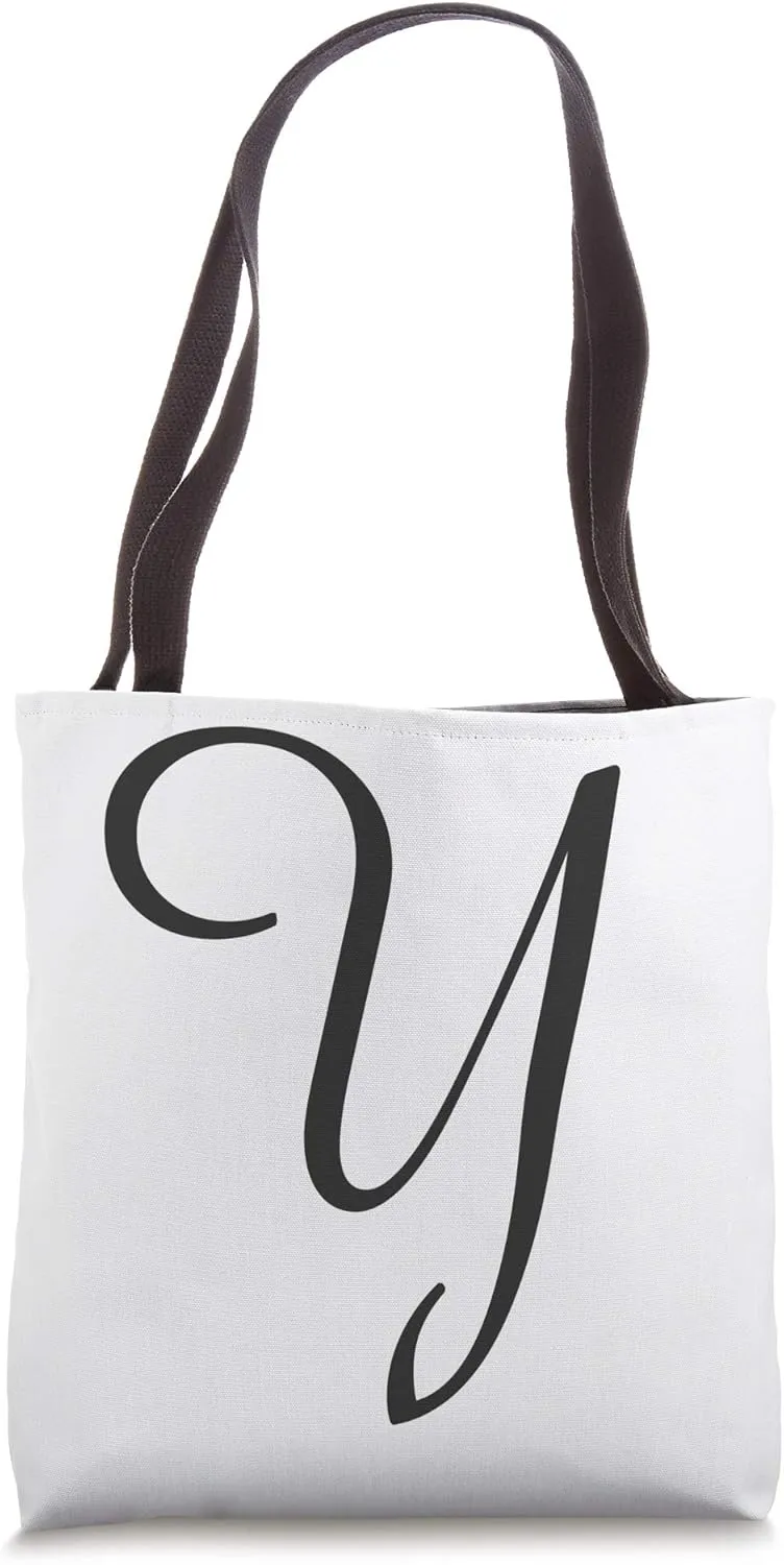 Capital Y Fancy Letter Accent Living Room Shopping Bag Purse Tote Bag