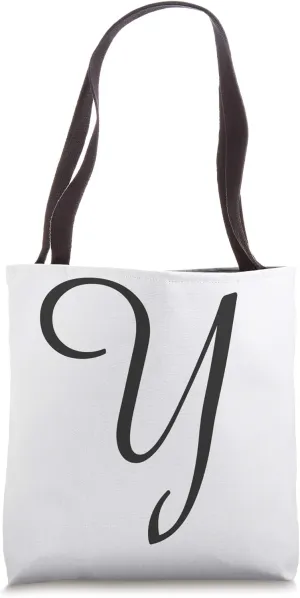 Capital Y Fancy Letter Accent Living Room Shopping Bag Purse Tote Bag