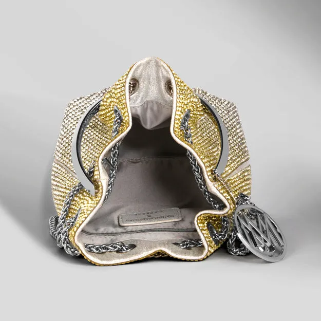 Caprese Aurora Silver Gold Clutch