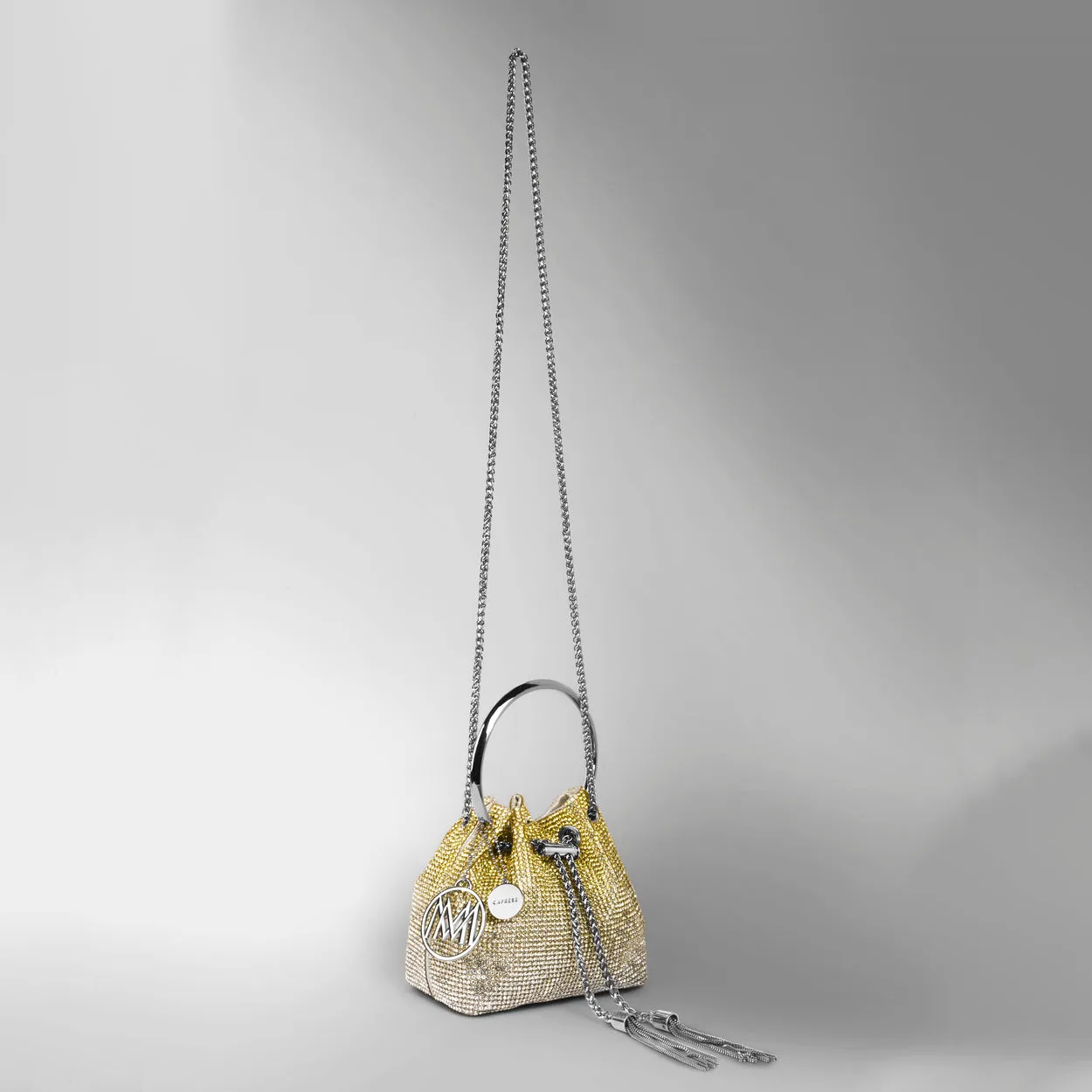 Caprese Aurora Silver Gold Clutch