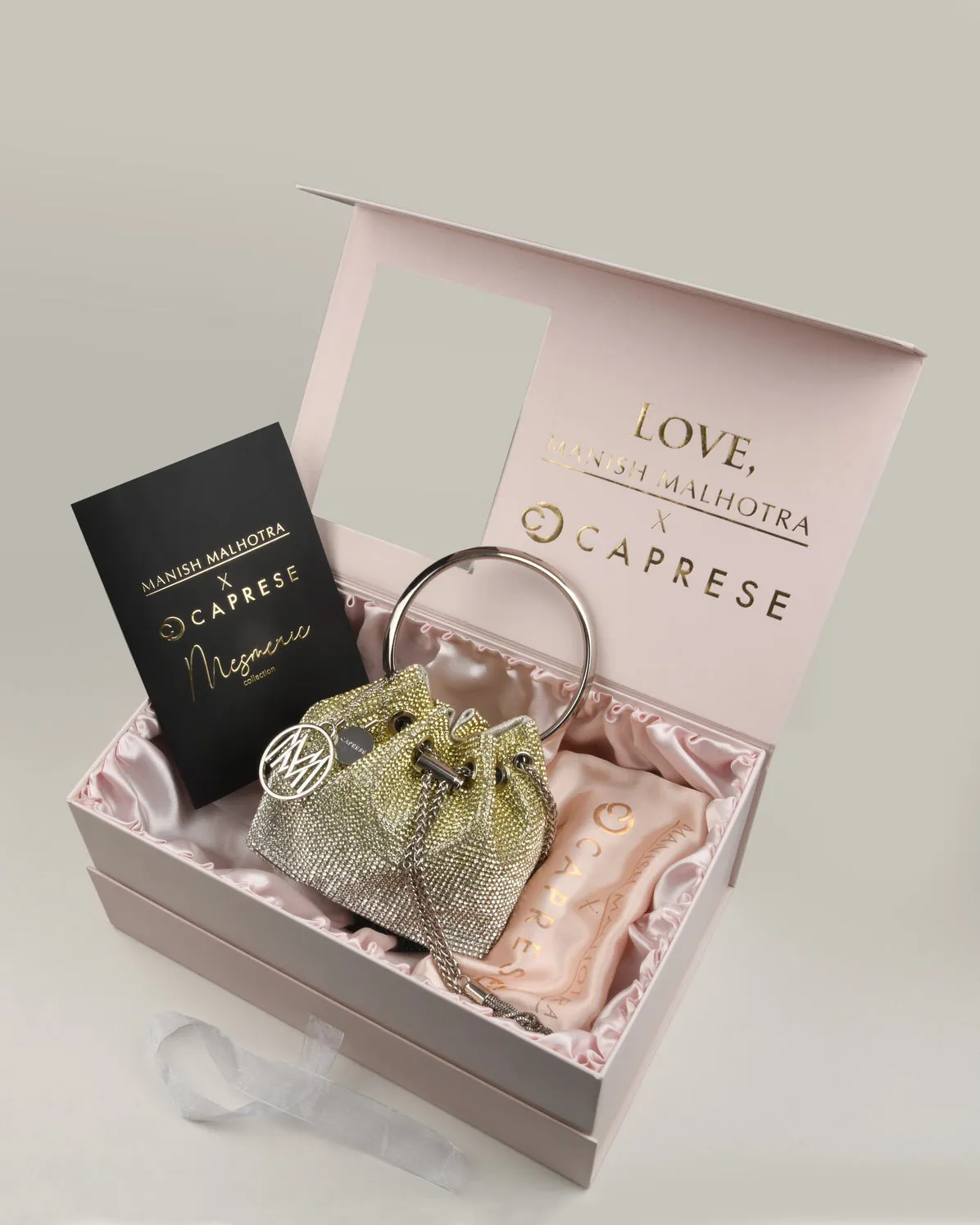 Caprese Aurora Silver Gold Clutch