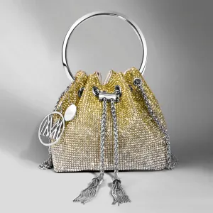 Caprese Aurora Silver Gold Clutch