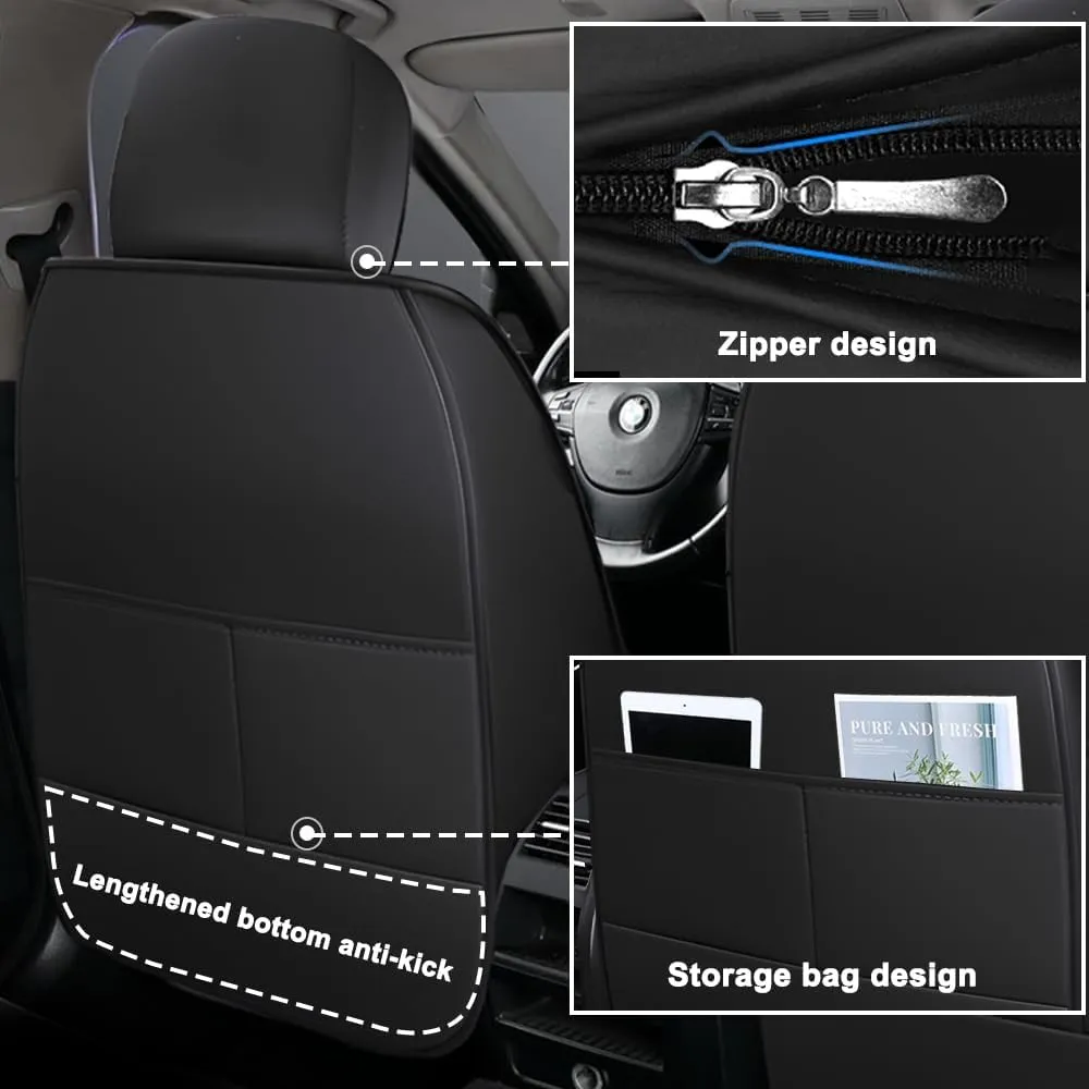 Car Seat Covers for Mercedes-Benz AMG EQE 2023-2024 2025,Waterproof Leather Seat Covers 5-Seats Standard,Interior Accessories with Airbag,Automobile Seat Cover Sets for AMG EQE(Black Blue)