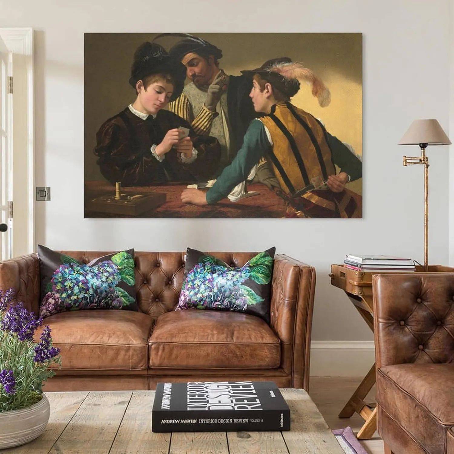 Cardsharps by Caravaggio Print Photo Art Painting Canvas Poster Home Decorative Bedroom Modern Decor Posters Gifts 12x18inch(30x45cm)