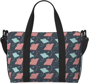 Carry On Duffle Bags Overnight Weekender Bags for Women, Cute stingray Personal Item Travel Bag, Travel Essentials Sport Gym Bag for Men Women
