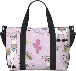 Carry On Duffle Bags Overnight Weekender Bags for Women, No Drama Llama Personal Item Travel Bag, Travel Essentials Sport Gym Bag for Men Women