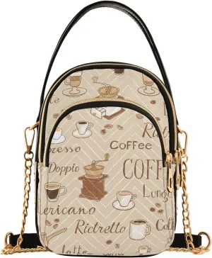 Cartoon Easter Bunny and Eggs Cross Body Bags Triple Zip Small Handbag, Small Bags for Women