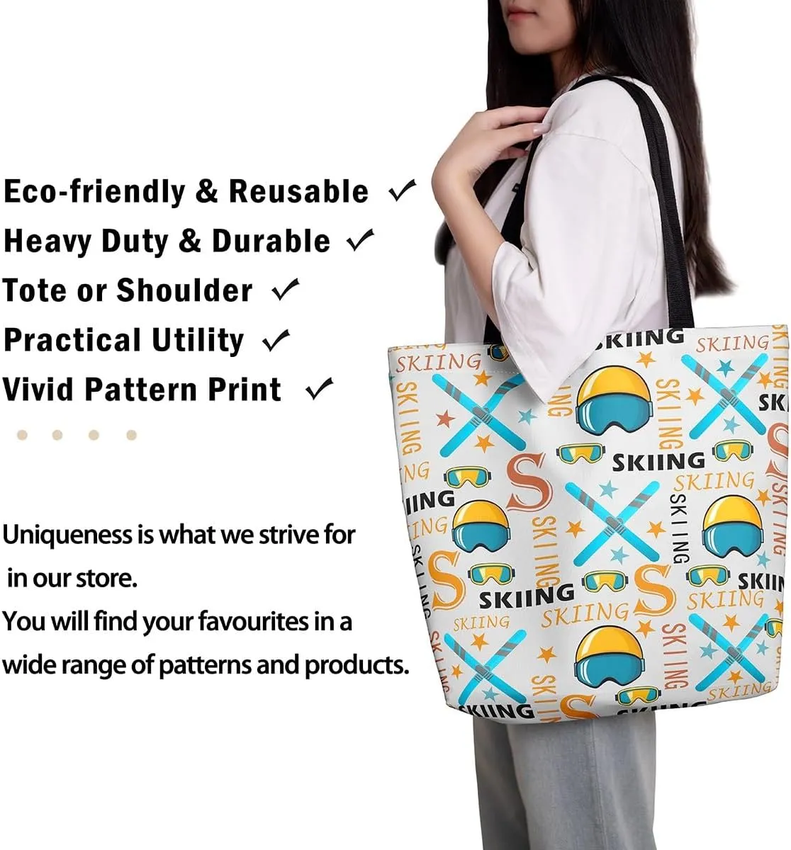 Castle Fairy Baseball Canvas Tote Bag for Adults