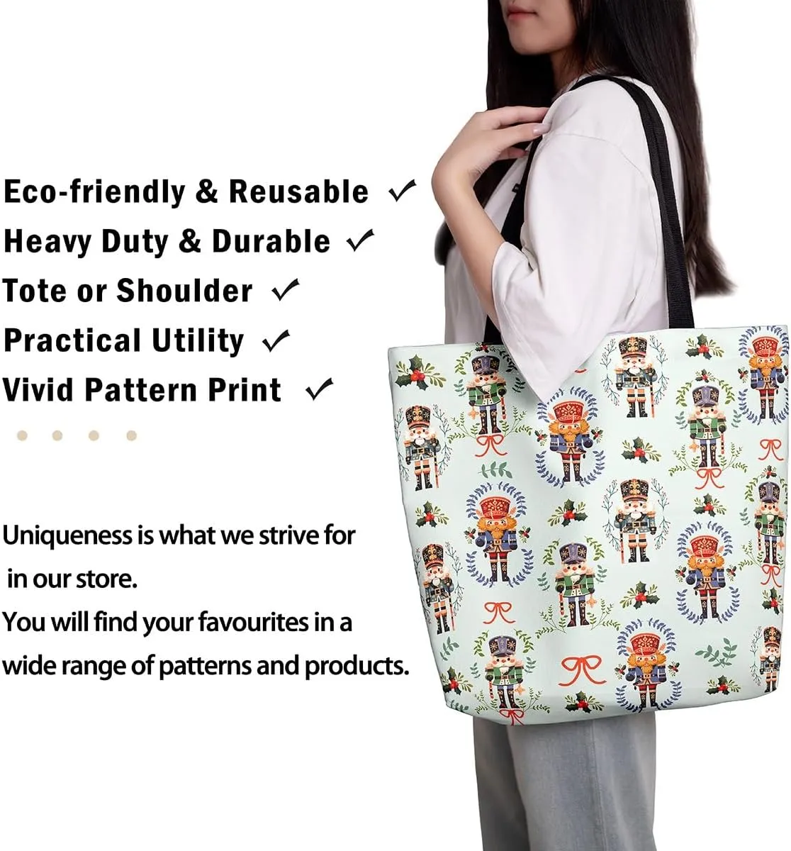 Castle Fairy Red Blue House Canvas Tote Bag Aesthetic for Women Girls