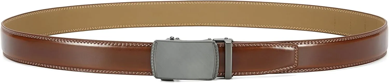 CHAOREN Mens Belt Leather Ratchet Belt - Customizable Fit, Effortless Style (35mm)