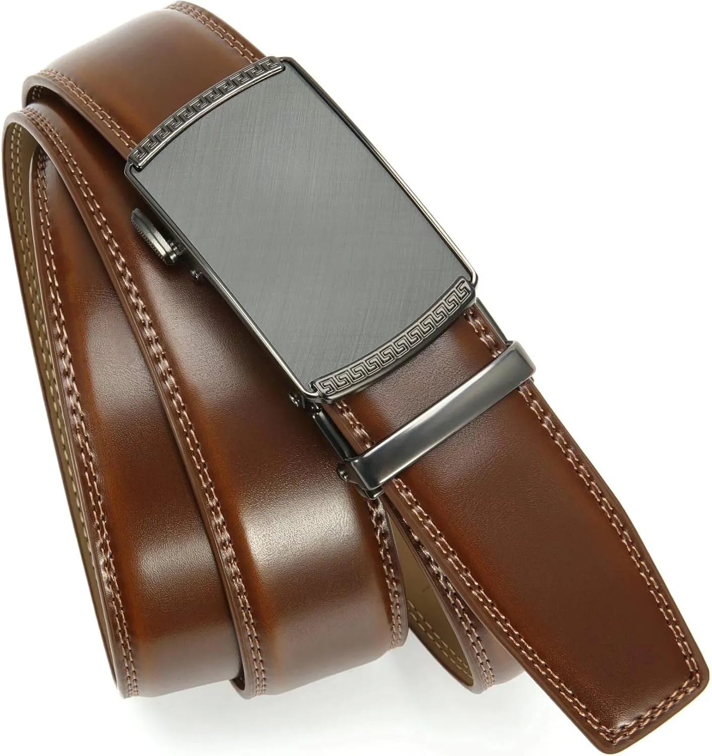 CHAOREN Mens Belt Leather Ratchet Belt - Customizable Fit, Effortless Style (35mm)