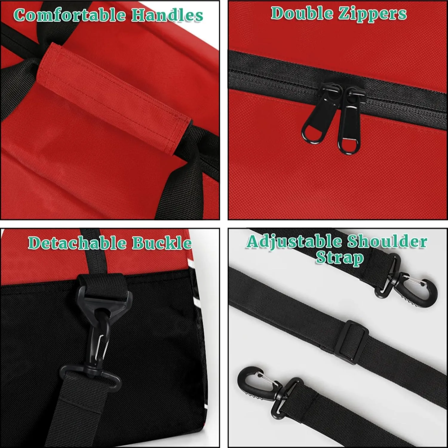 Cheer Duffel Bag Collapsible Sports Gym Bags Travel Weekender Overnight Bag for Kids Personalized Gymnastics Sleepover Bag Black Red