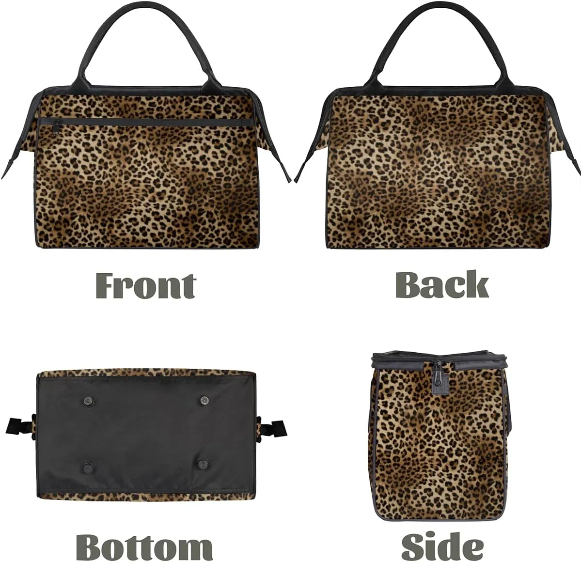 Cheetah Animal Leopard Print Weekender Overnight Bag for Women Waterproof Carry On Travel Duffle Bags with Pocket Lightweight Sports Gym Tote Bag Large Luggage Workout Personal Item Hospital Bags
