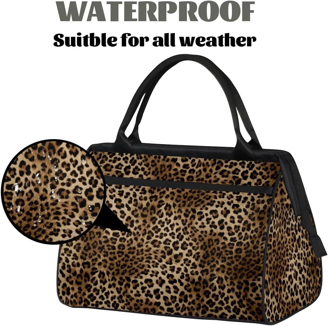 Cheetah Animal Leopard Print Weekender Overnight Bag for Women Waterproof Carry On Travel Duffle Bags with Pocket Lightweight Sports Gym Tote Bag Large Luggage Workout Personal Item Hospital Bags