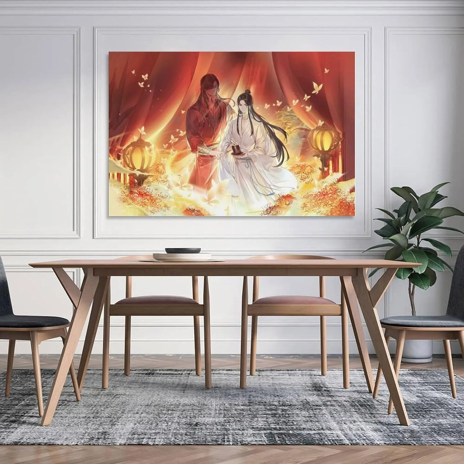 Chinese Anime Poster Heaven Official'S Blessing （Chinese：Tian Guan Ci Fu by Mo Xiang Tong Xiu） Poster Poster Decorative Painting Canvas
