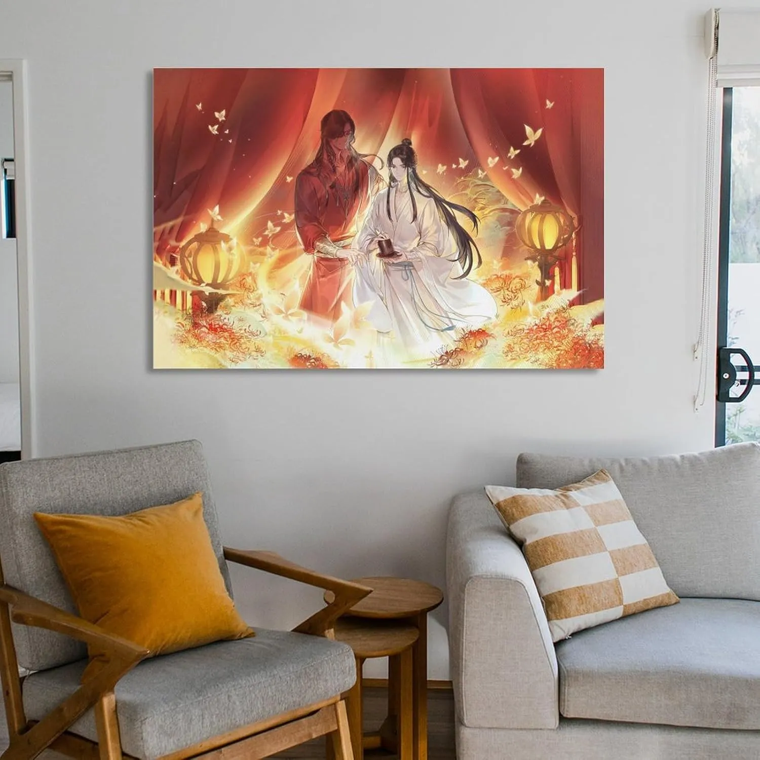 Chinese Anime Poster Heaven Official'S Blessing （Chinese：Tian Guan Ci Fu by Mo Xiang Tong Xiu） Poster Poster Decorative Painting Canvas