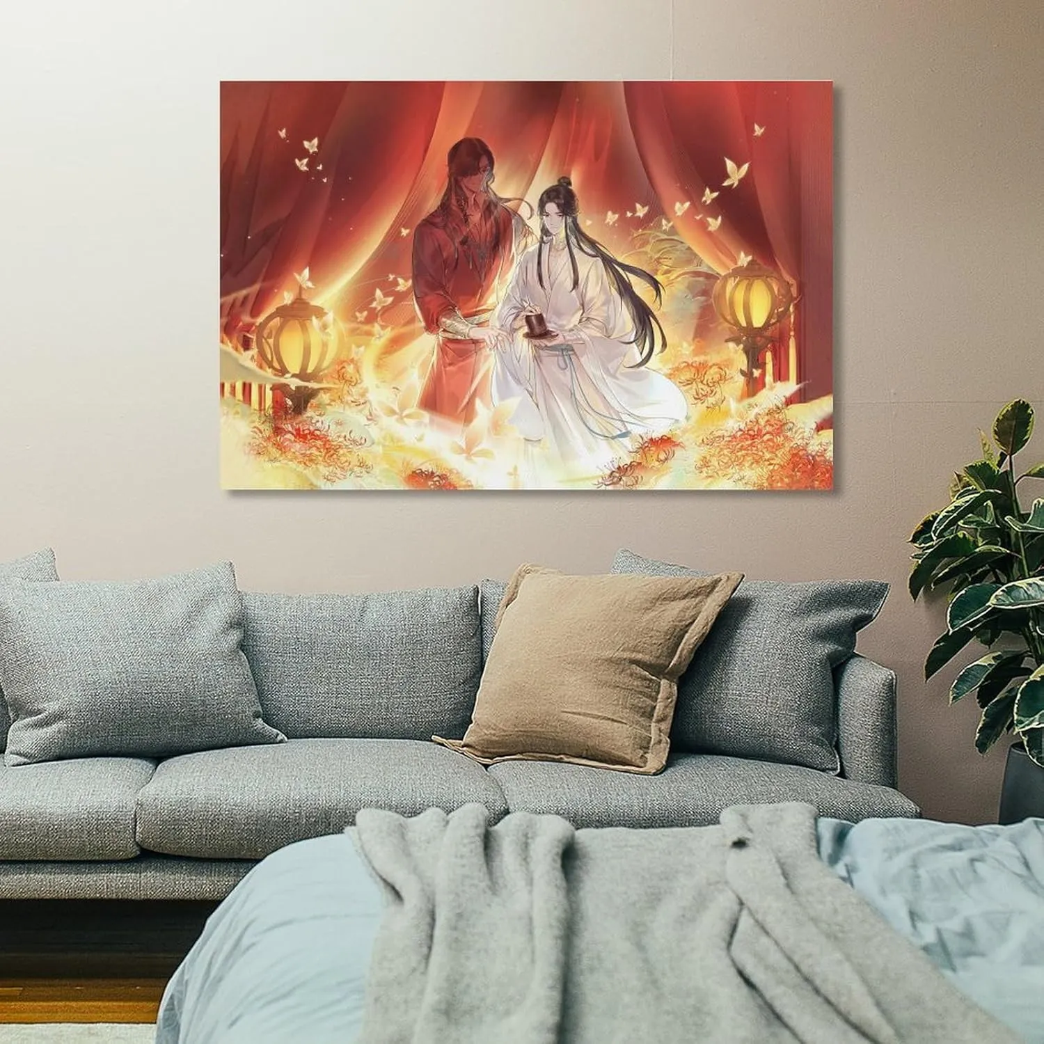Chinese Anime Poster Heaven Official'S Blessing （Chinese：Tian Guan Ci Fu by Mo Xiang Tong Xiu） Poster Poster Decorative Painting Canvas