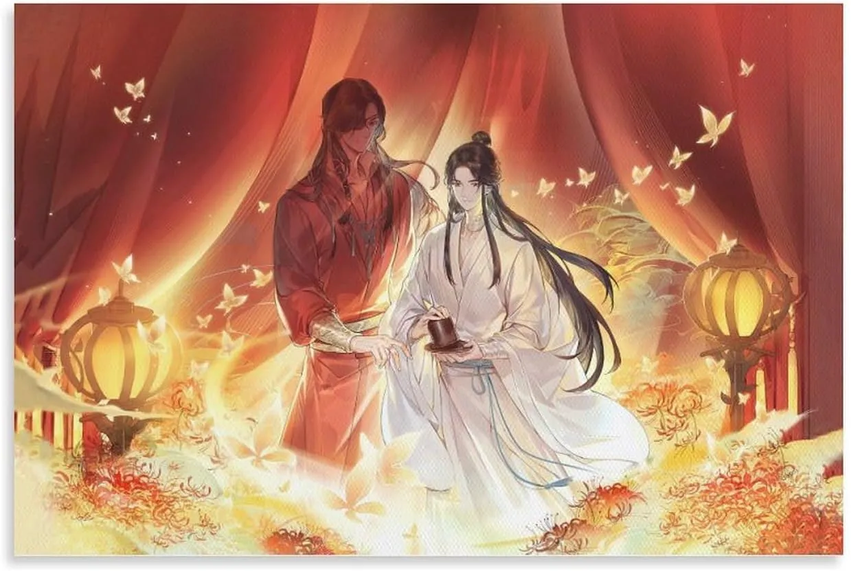 Chinese Anime Poster Heaven Official'S Blessing （Chinese：Tian Guan Ci Fu by Mo Xiang Tong Xiu） Poster Poster Decorative Painting Canvas