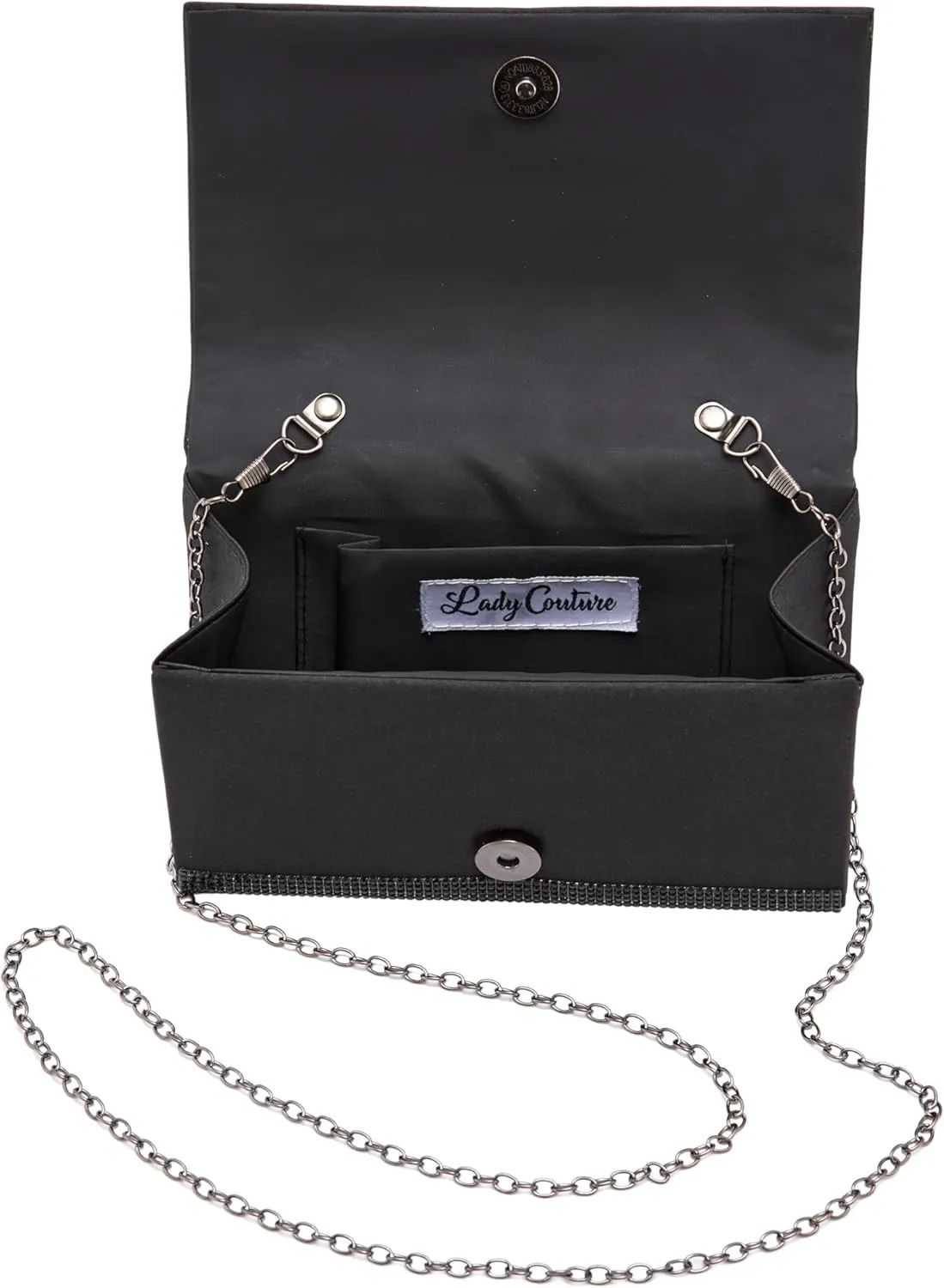 CINDY Elegant Rhinestone Satin Evening Bag