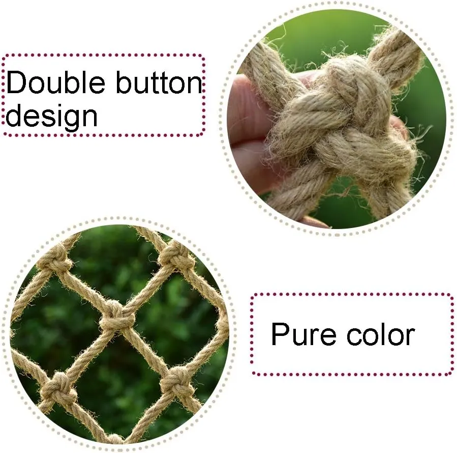 Climbing Rope Net for Playground Hemp Rope Net Hemp Safety Net Rope Truck Cargo Trailer Net Waterproof Hemp Rope Net Rope Garden Netting Ceiling Decorative Nets, dai 6mm,8mm