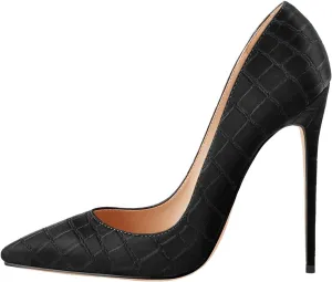 Closed Toe Heels for Women Pointed Toe Stiletto Heels Pumps Wedding Bridal Party Dress Shoes