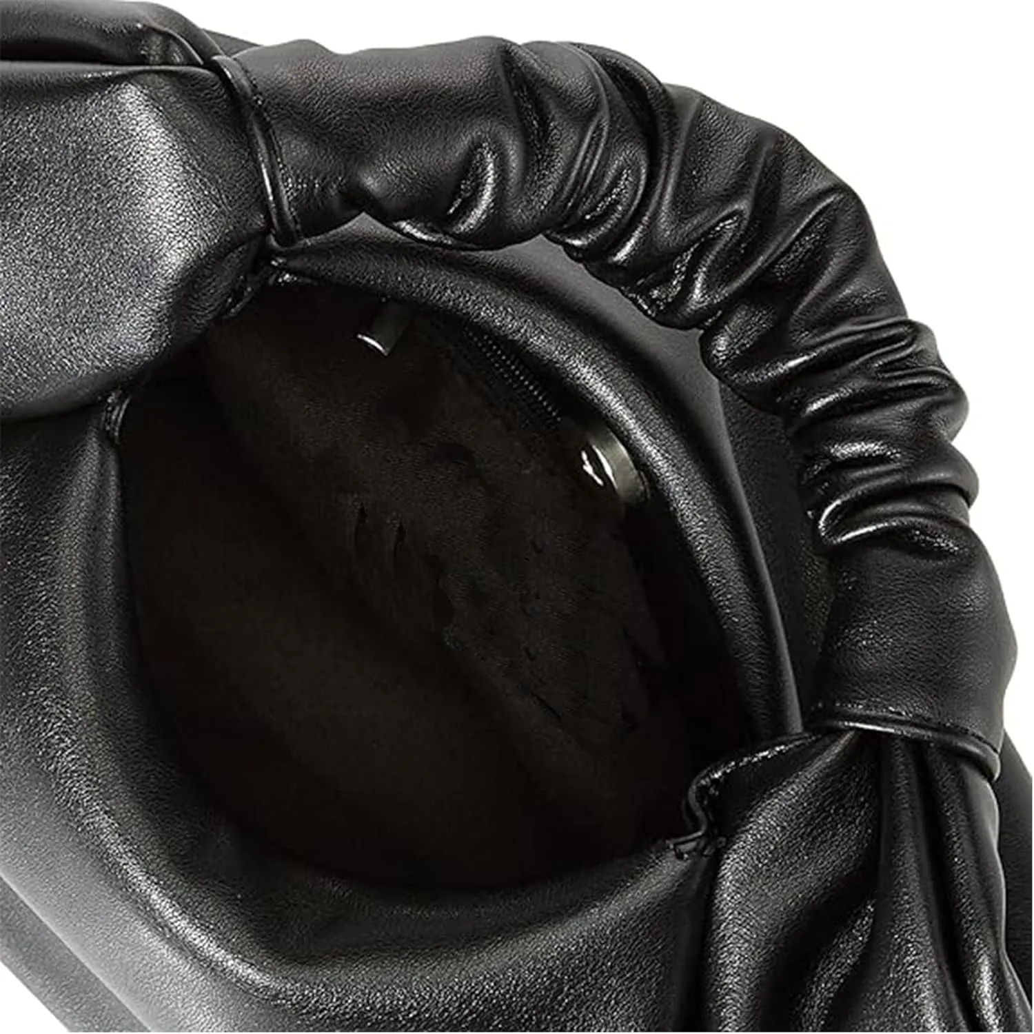 Cloud Pouch Bag Women Shoulder Handbag Soft Vegan Leather Vintage Hobo Mini Small Purses Ruched Cloud Bags