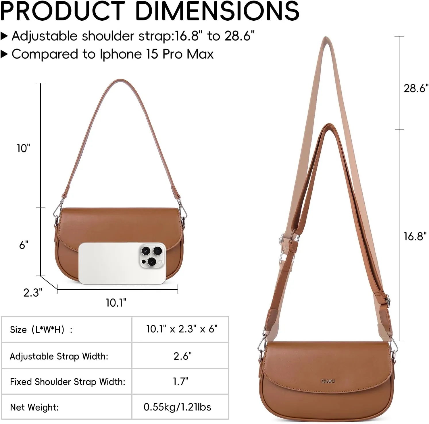 CLUCI Purses for women,Small Shoulder Bag Cute Clutch Designer tote Handbags leather crossbody bag Hobo purse