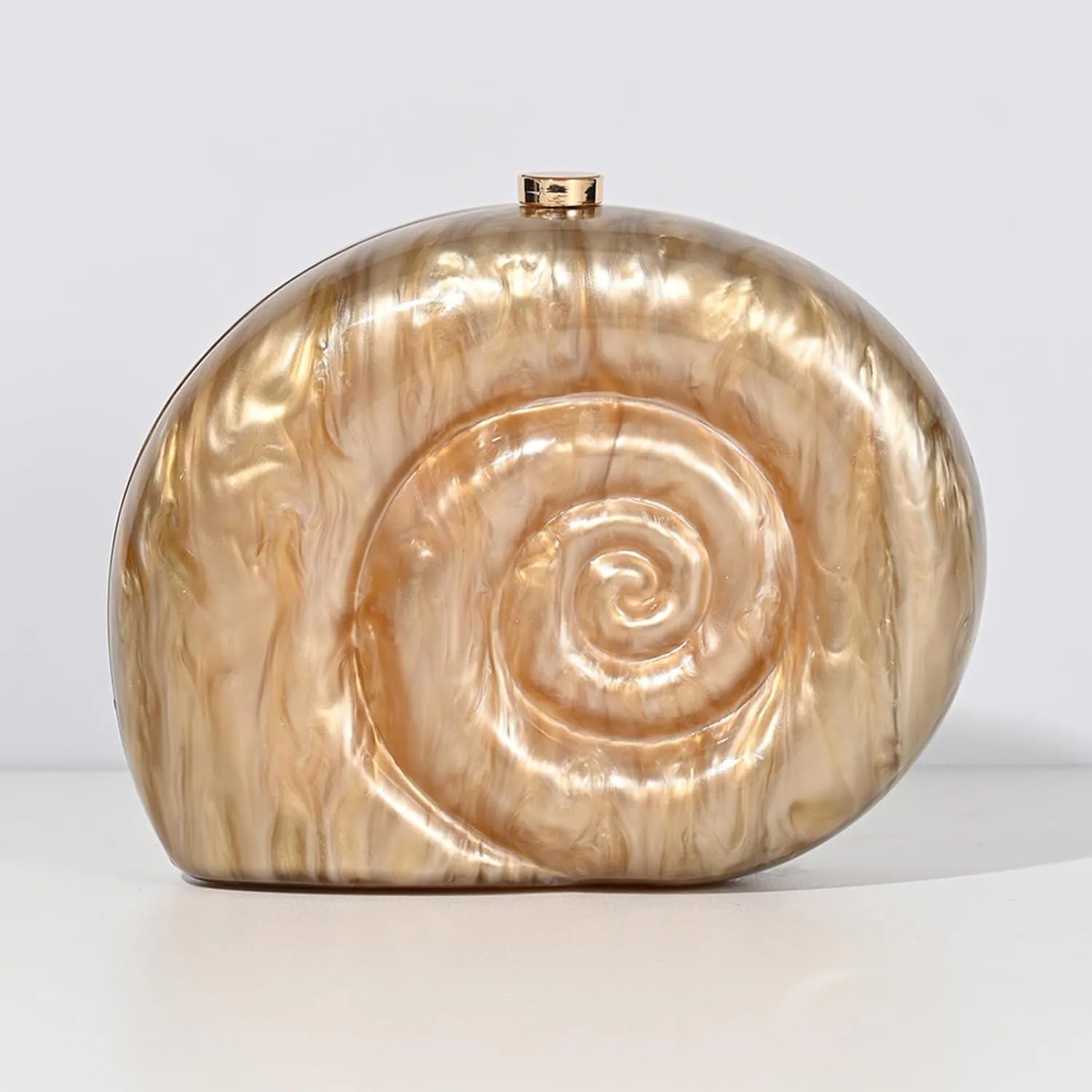 Clutch Purse For Women Acrylic Conch Shell Handbag, Wedding Evening Cute Bride Bags Pearl Luxury Designer Handbags