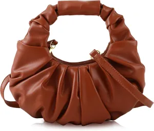 Clutch Purse for Women - Evening Clutch PU Leather Pleated Bag Designer Handbag for Party Prom Wedding