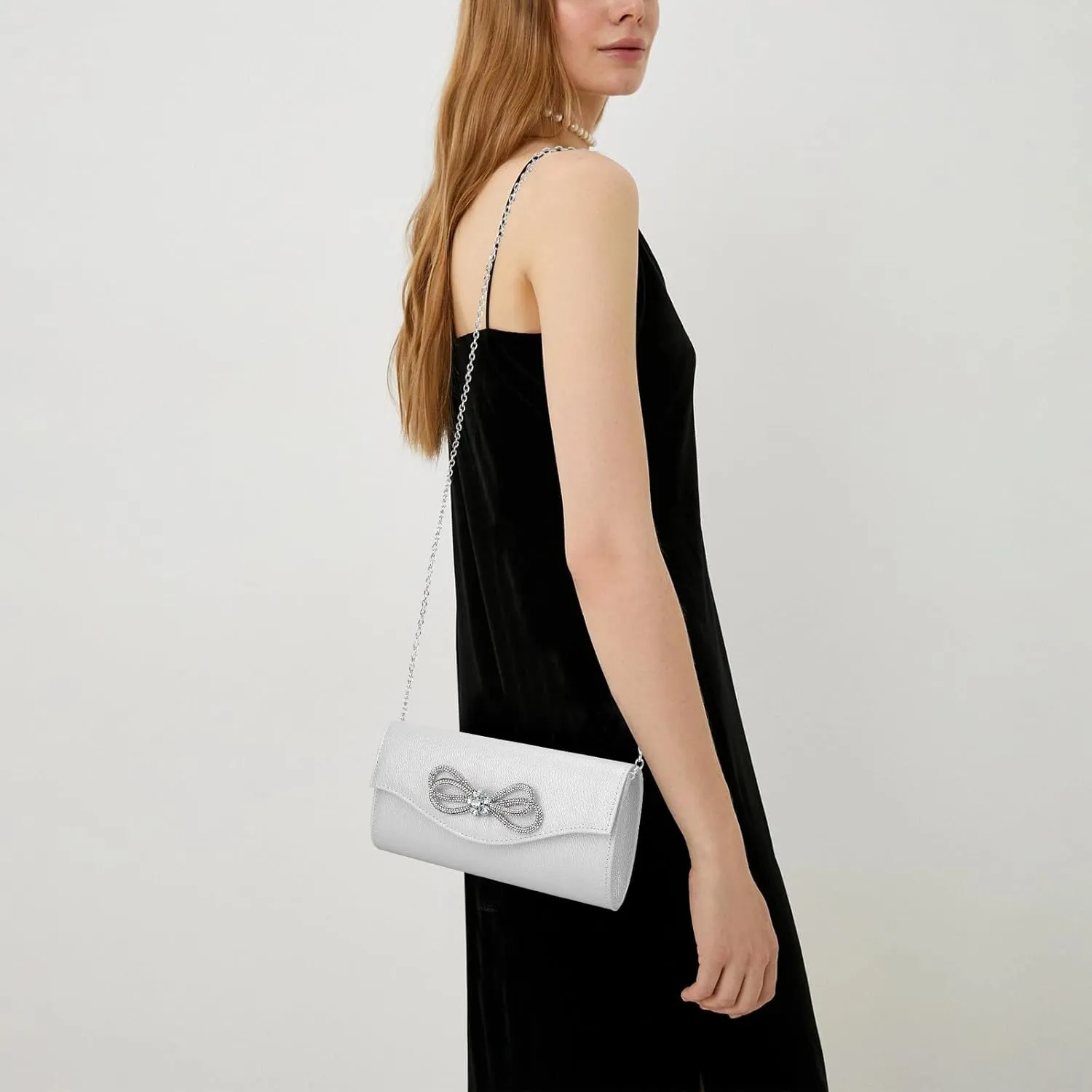 Clutch Purses for Women Evening Bag with Detachable Chain Small Sparkly Handbags for Party Wedding Evening Dress