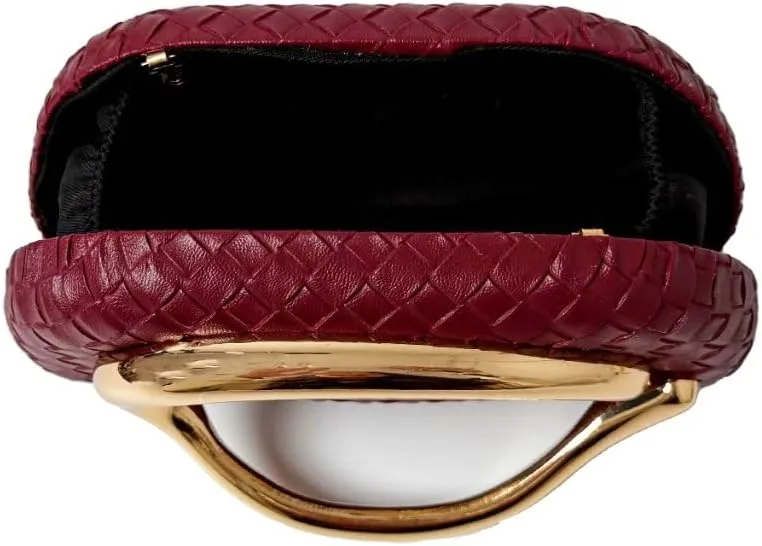 Clutch Purses for Women Evening/Wedding Chic Woven Bag Formal PU Leather Purse Designer Handbags for Party Prom