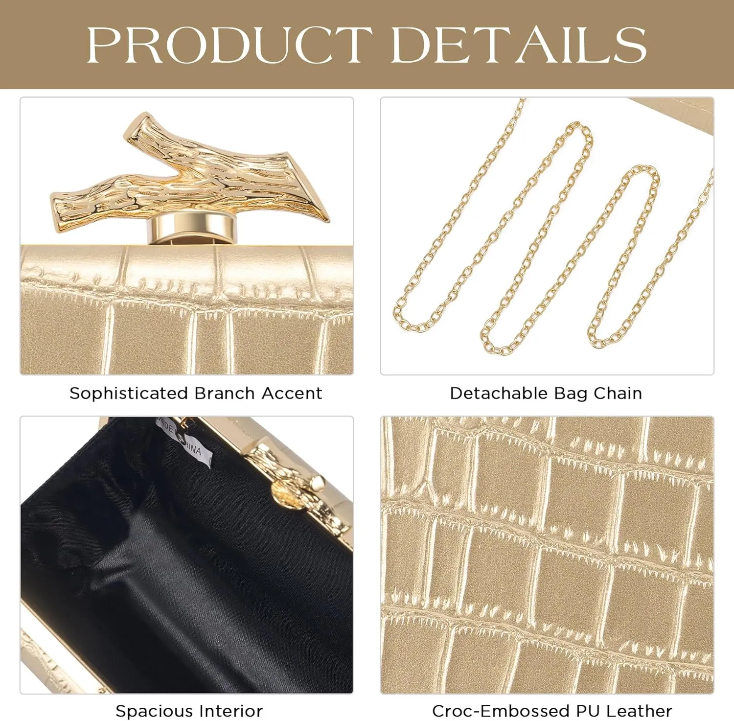 Clutch Purses for Women Evening/Wedding Chic Woven Bag Formal PU Leather Purse Designer Handbags for Women