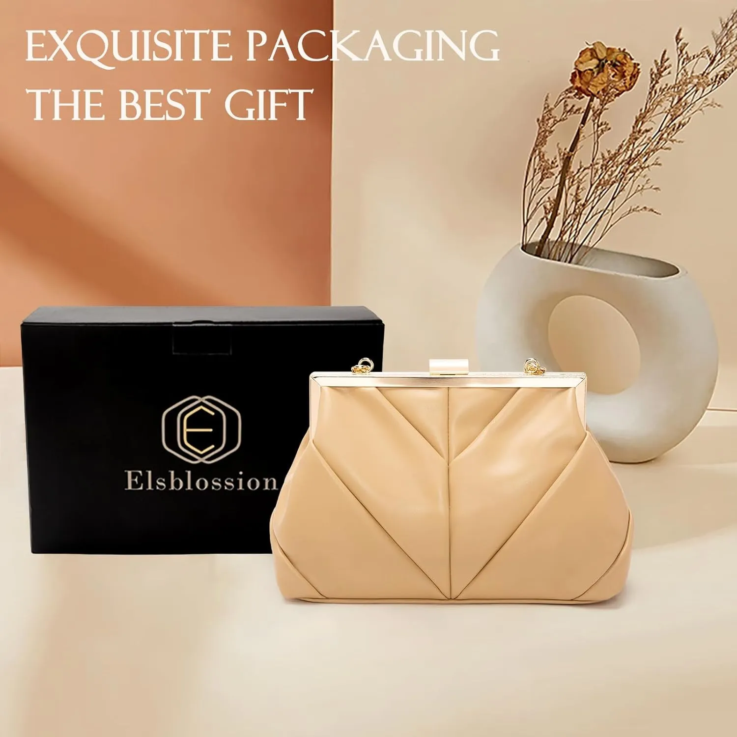 Clutch Purses for Women, PU Leather Evening Bag, Evening Handbags for Party, Prom, Wedding