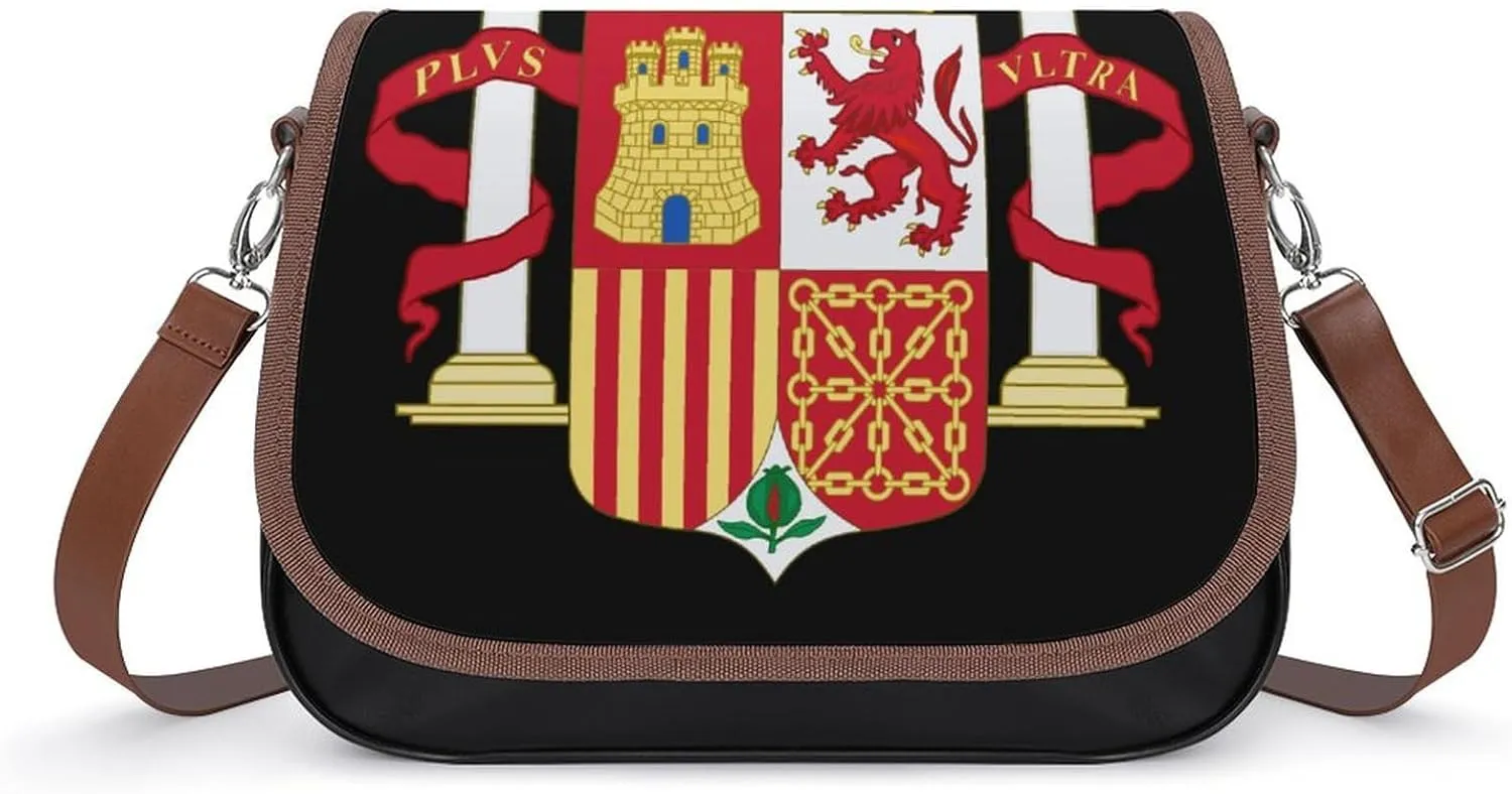 Coat of Arms of Spain Women‘s Crossbody Bags Fashion Message Shoulder Handbag with Adjustable Strap for Travel Office