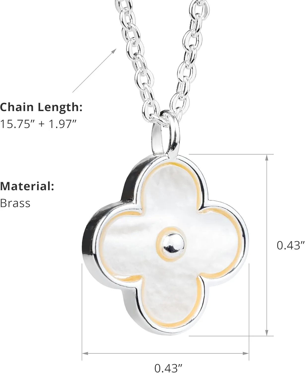 CoBi 18K Gold Silver Cubic Zirconia Station Butterfly Pendant Necklace for Women, Heart CZ Initial, Four Leaf Clover, Layered Double Cross, Chunky Cuban Link, Trendy Jewelry Everyday Wear, Gift Choice