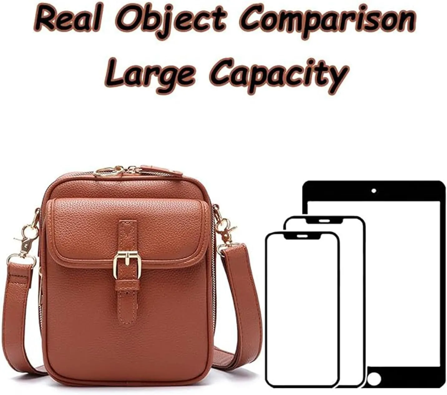 Collaboraten1 Crossbody Leather Bag, Collaborateam Urvashi Vintage Double Layer Large Capacity Anti Theft Shoulder Bags