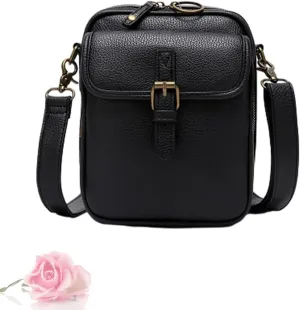 Collaboraten1 Crossbody Leather Bag, Vintage Crossbody Anti Theft Leather Bag, Large Capacity Messenger Bag With Card Slots