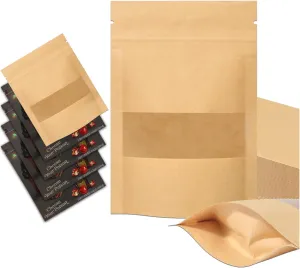Colored Printing Kraft Paper Self Sealing 5.3 * 3.5 inches 100 piece Gift Kraft Paper, Candy, Biscuit, Party, Retail Product, Small Business Craft(JKIOO8005)