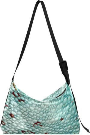 Colorful Reptile Skin Hobo Crossbody Bags for Women Leather Large Shoulder Bag Cross Body Trendy Womens Tote Bags Handbag for Travel Shopping