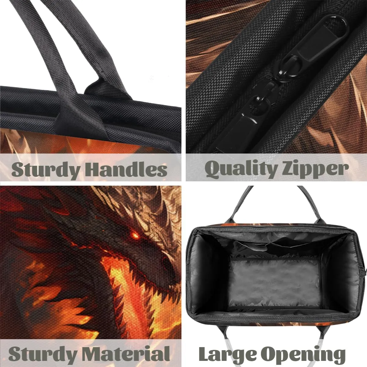 Cool Western Dragon Small Overnight Weekender Tote Bag for Women Men Foldable Travel Duffel Bags Lightweight Sports Gym Bag Waterproof Carry On Luggage Weekender Bag for Traveling Gifts