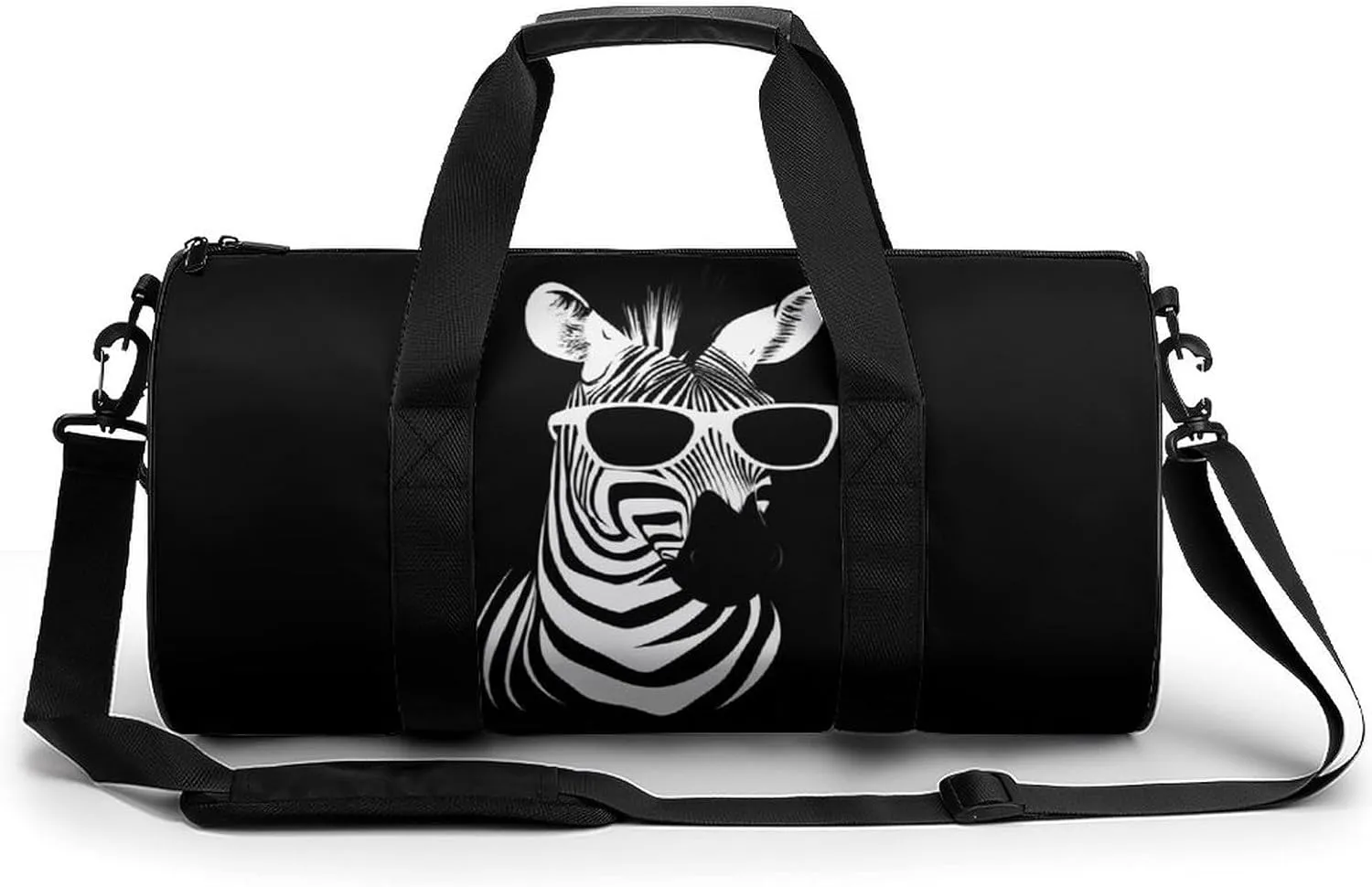 Cool Zebra Gym Bag Travel Duffel Bag Lightweight Carry On Weekender Bag Tote Bags for Women Men