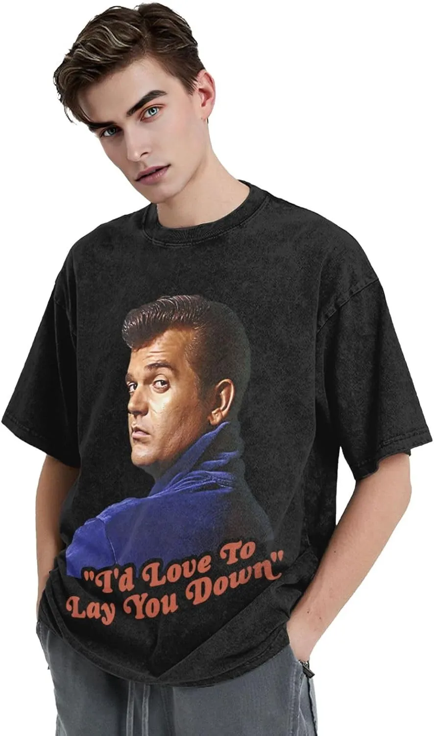 Country Music Vintage T Shirt Casual Graphic Retro Oversize Washed Shirts Mens