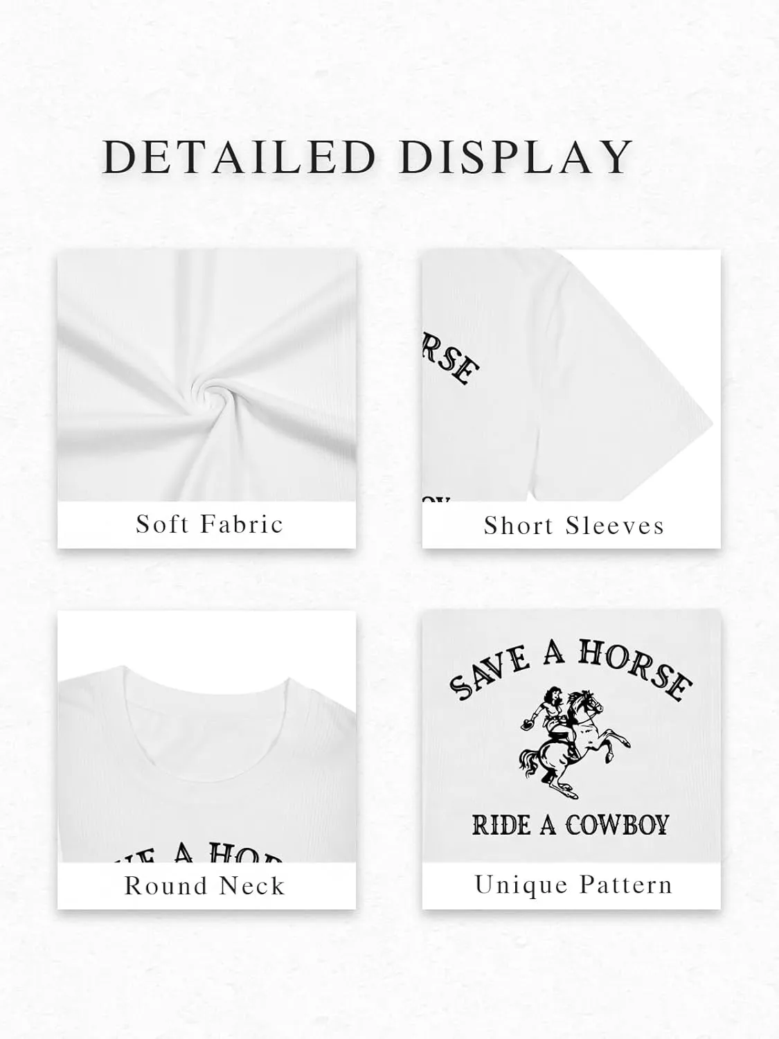 Cowgirl Outfits for Women Crop Tops for Teen Girl Y2k Clothes Cowboy Country Concert Graphic Tee Tpos
