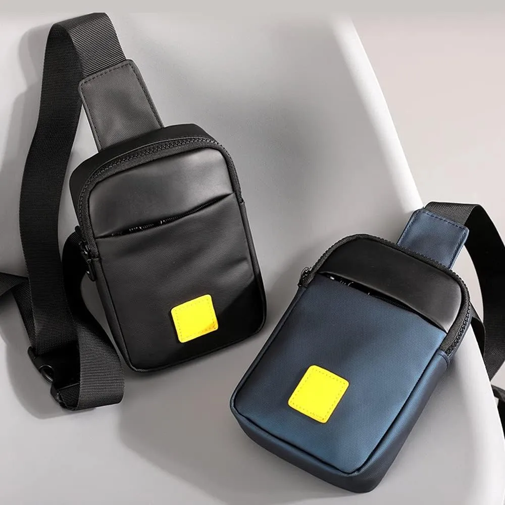 Cross Body Bag Men Shoulder Bag Chest Messenger Bag Casual Men's Travel Small Crossbody Bags for Male (Blue)
