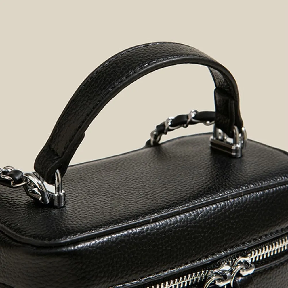 Crossbody Bag for Women Y2K Trendy Small Vegan Leather Hobo Purses Shoulder Handbags with Chain Strap