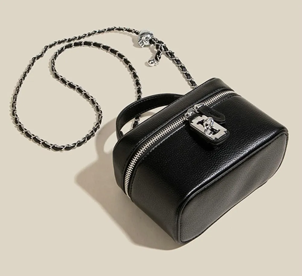 Crossbody Bag for Women Y2K Trendy Small Vegan Leather Hobo Purses Shoulder Handbags with Chain Strap