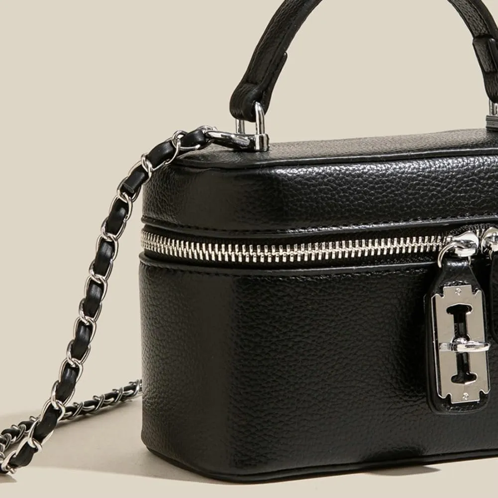 Crossbody Bag for Women Y2K Trendy Small Vegan Leather Hobo Purses Shoulder Handbags with Chain Strap