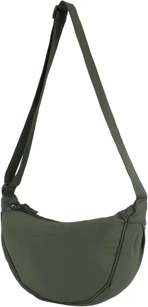 Crossbody Bag Hobo Sling Crescent Bag Women Men Trendy Small Shoulder Bag Purse Dumpling Bag Casual Handbag Adjustable Strap
